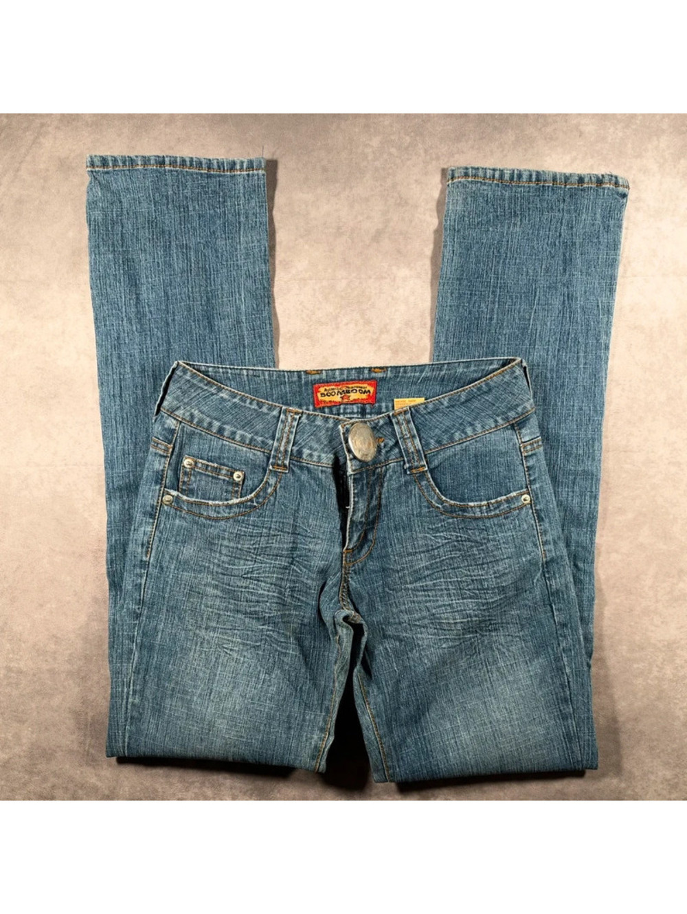 Vintage Y2K Boom Boom Womens Low Rise Bootcut Flare Denim Jeans Size 3